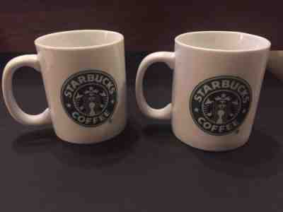 2006 STARBUCKS COFFEE SET 2- 3oz WHITE CLASSIC CUP ESPRESSO DEMI MUG COLLECTIBLE - Sold on eBay Nov, 13th 2018 for $17.99