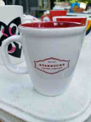 Starbucks 2006 Red and White 13oz Coffee Mug - Sold on eBay Nov, 12th 2018 for $5.50