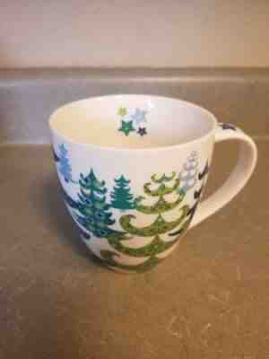 Starbucks Christmas Tree Mug 2006 White Blue Green Holiday Whimsical Star 17 oz - Sold on eBay Nov, 11th 2018 for $8.50