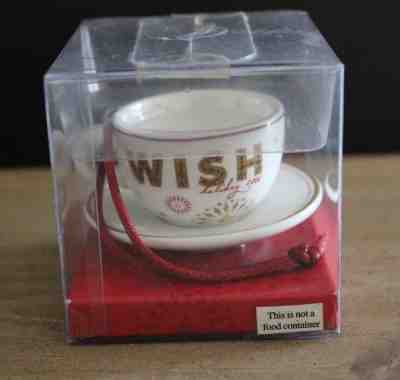 Starbucks Holiday Wish Demitasse Mug Cup Saucer Ornament 2006 NEW MIP	 - Sold on eBay Nov, 10th 2018 for $5.00