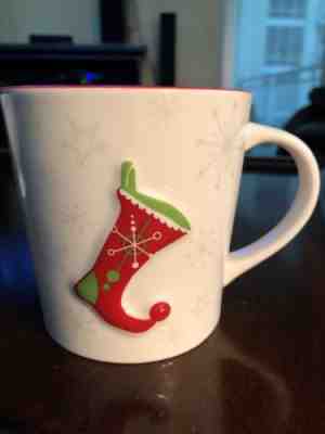 Starbucks Holiday 2006 Red Christmas stocking 17 oz. ceramic Coffee Cup Or Mug - Sold on eBay Nov, 9th 2018 for $11.00