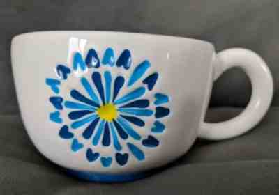 Starbucks Hand Painted Coffee Mug, 2007, Vibrant Blue Flower - Sold on eBay Nov, 16th 2018 for $7.50