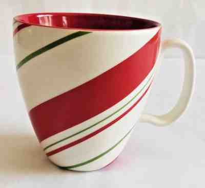 Starbucks Coffee Mug Christmas Candy Cane Red Stripe Ceramic Cup Holiday 2007 - Sold on eBay Nov, 16th 2018 for $7.99