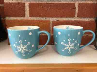 Starbucks Holiday Tiffany Blue Debossed Snowflake Christmas Coffee Mug 2007 16oz - Sold on eBay Nov, 16th 2018 for $22.00