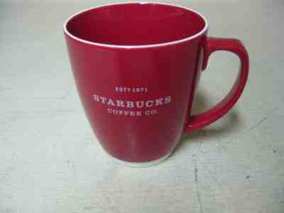 COLLECTIBLE 2007 RED CERAMIC STARBUCKS COFFEE CO. 18 OZ. COFFEE MUG CUP - Sold on eBay Nov, 15th 2018 for $15.57