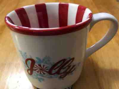 Starbucks Christmas 2007 Mug Jolly Peppermint Candy Cane Striped Inside Mug - Sold on eBay Nov, 13th 2018 for $5.00