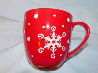 Starbucks 2007 Holiday Red Snowflakes Coffee Mug Tall cup 16 oz - Sold on eBay Nov, 13th 2018 for $2.25