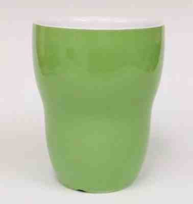 Starbucks Aida 2008 Ceramic Green No Handle Coffee Mug Cup Double Insulated - Sold on eBay Nov, 17th 2018 for $19.95