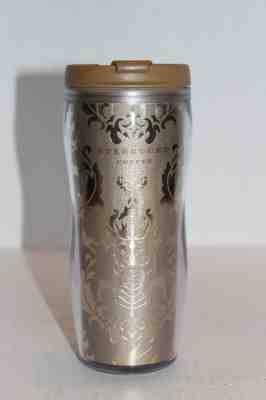 Starbucks 2008 Gold Holiday 12 oz Travel Insulated Tumbler Mug w/Lid Ships FREE! - Sold on eBay Nov, 16th 2018 for $18.71