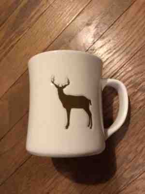  Starbucks 2008 Embossed Cream Brown Deer Stag Mug Cup New - Never Used 12 Oz.  - Sold on eBay Nov, 16th 2018 for $15.00