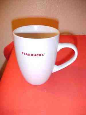 2008 Starbucks Coffee Mug  Large White 15 oz Red Letter Cup - Sold on eBay Nov, 15th 2018 for $14.99