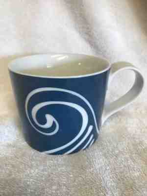 2008 Starbucks Blue White Swirl Wave Ocean Surf Coffee Mug Cup 13 Oz - Sold on eBay Nov, 14th 2018 for $4.99