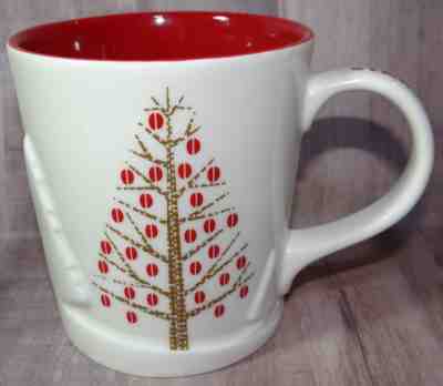 STARBUCKS CHRISTMAS HOLIDAY COFFEE MUG CUP TEXTURED 3-D TREES 14oz 2008 EUC - Sold on eBay Nov, 14th 2018 for $16.99
