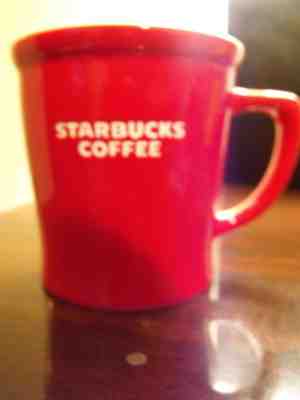 2008 Starbucks Coffee Tea Mug Cup Red White Embossed Lettering 16oz - Sold on eBay Nov, 14th 2018 for $14.99