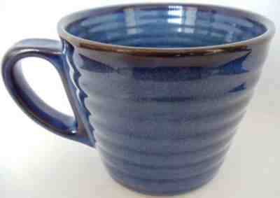 Starbucks Dark Blue Ribbed 2008 Mug Cup 12 ounces - Sold on eBay Nov, 13th 2018 for $16.95