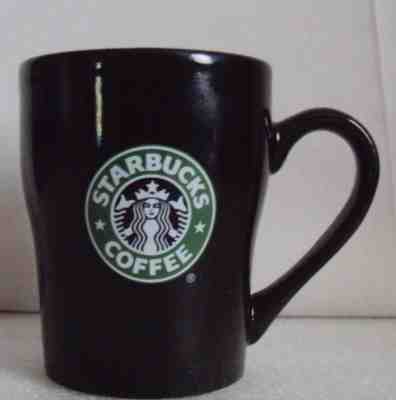 STARBUCKS 2008 BLACK ABBEY SIREN COFFEE MUG CUP 8 OZ MERMAID LOGO - Sold on eBay Nov, 11th 2018 for $9.99