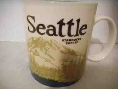 Starbucks SEATTLE Stoneware COFFEE MUG 2008 Collector Series 16 oz Mt RAINIER - Sold on eBay Nov, 11th 2018 for $84.95