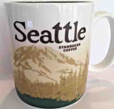 Starbucks 2008 Seattle Mt Rainier Collector Series City Mug 16 oz - Sold on eBay Nov, 10th 2018 for $64.90
