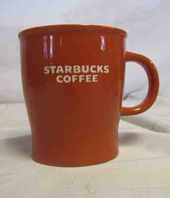 Starbucks Coffee New Bone China Mug 16 oz Orange w/Recessed White Lettering 2009 - Sold on eBay Nov, 17th 2018 for $14.00