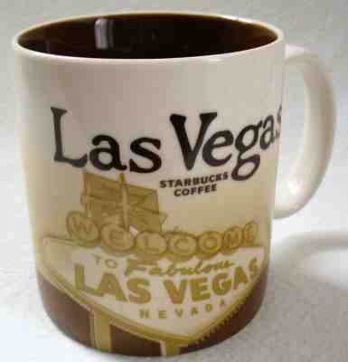 Starbucks Coffee Mug Las Vegas City Icon Collector Series Cup 2009 16 oz Brown - Sold on eBay Nov, 17th 2018 for $11.90