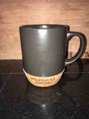  Starbucks Coffee Mug Cup 18 oz  w/Cork Bottom Black Brown Ceramic 2009 - Sold on eBay Nov, 14th 2018 for $5.00