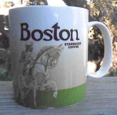New Starbucks 2009 BOSTON Massachusetts MA porcelain coffee cup city mug - Sold on eBay Nov, 13th 2018 for $33.97