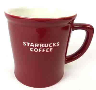 Starbucks Coffee Mug RED White New Bone China 2009 16 oz - Sold on eBay Nov, 12th 2018 for $14.99