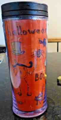 Starbucks 2009 Plastic DBL wall travel mug Halloween Hologram 8oz FS -R - Sold on eBay Nov, 12th 2018 for $15.99