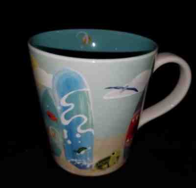 New * STARBUCKS Hawaii Mug 2010 Collection Bone China Tropical Surfboard Design  - Sold on eBay Nov, 18th 2018 for $21.99