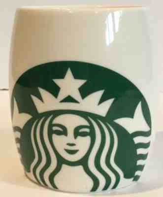 Starbucks Coffee Mug 2010 Green Mermaid Logo White Ceramic Barrel Style 14 oz - Sold on eBay Nov, 17th 2018 for $9.98