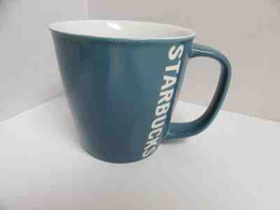 Starbucks Etched Coffee Mug 2010 Blue 14 oz White Interior - Sold on eBay Nov, 15th 2018 for $19.99