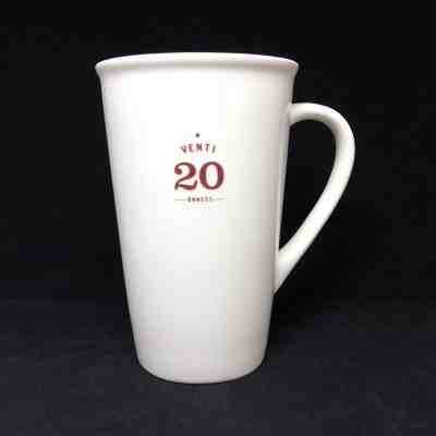 STARBUCKS Ounces Series Ceramic Cup VENTI 20 Ounces Porcelain Tall Coffee Mug - Sold on eBay Nov, 14th 2018 for $24.99