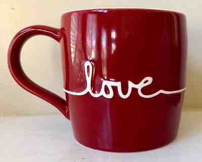 Starbucks 2010 Valentines Day Red Hearts LOVE coffee mug new bone china embossed - Sold on eBay Nov, 13th 2018 for $9.09