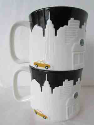 2010 Starbucks Relief New York China Ceramic Coffee Tea Mug Cup Lot Set Taxi Cab - Sold on eBay Nov, 12th 2018 for $20.00
