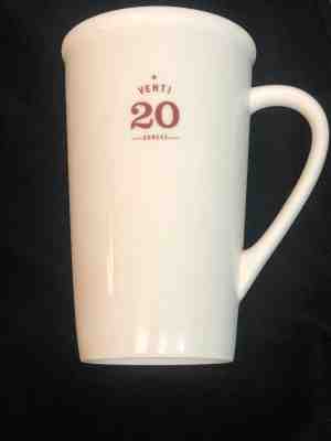Starbucks Ceramic Coffee Mug Venti 20 Ounces Oz. White 2010 NEW 6" Tall 5" Wide - Sold on eBay Nov, 11th 2018 for $15.50