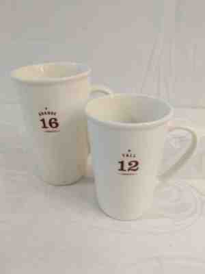 D9 Starbucks Grande & Tall 12oz & 16 oz. 2010 Tall Coffee Mug Cup Set of 2  - Sold on eBay Nov, 11th 2018 for $21.99