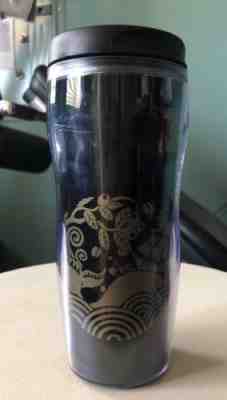 Starbucks JAPAN 2011 Tumbler Travel Mug RARE Black Gold - Sold on eBay Nov, 17th 2018 for $6.99