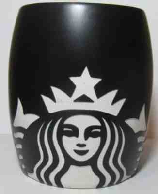 2011 STARBUCKS Black Barrel Coffee Mug w/White Engraved MERMAID Retired NWOT - Sold on eBay Nov, 17th 2018 for $18.00