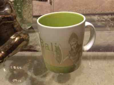 STARBUCKS Coffee Mug 16 oz Green 2011 Collector Series Bali - Sold on eBay Nov, 16th 2018 for $40.99
