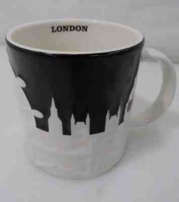 Starbucks Collector Series 2011 London Big Ben Black & White Relief Coffee Mug  - Sold on eBay Nov, 15th 2018 for $39.00