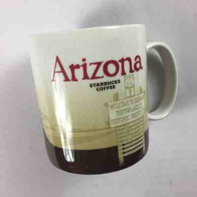 Arizona Starbucks Coffee Mug 2011 State Cup 16oz Birthplace Historic Route 66 - Sold on eBay Nov, 15th 2018 for $17.50