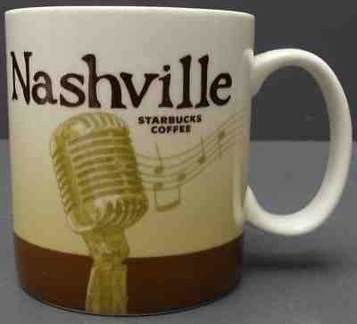 2011 Starbucks NASHVILLE 16 oz Coffee Cup Mug Microphone Tennessee - Sold on eBay Nov, 14th 2018 for $24.99