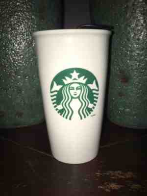 Classic Starbucks 2011 Ceramic Tumbler 12 oz To Go Cup Travel Mug & Lid MERMAID - Sold on eBay Nov, 13th 2018 for $3.00