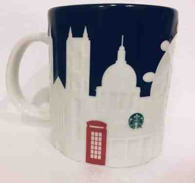 Starbucks Coffee London Relief Mug Collector Series Black & White 2011 Unused - Sold on eBay Nov, 12th 2018 for $22.00