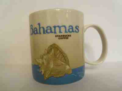  STARBUCKS BAHAMAS MUG 16oz Global Icon Series Ocean Cruise Shell BlueWhite 2011 - Sold on eBay Nov, 12th 2018 for $39.99