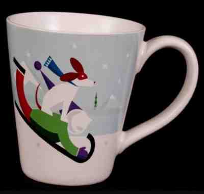 New~Starbucks Coffee Winter Fun Holiday Sledding Dog Mug Cup 2011 14 Oz - Sold on eBay Nov, 11th 2018 for $14.99