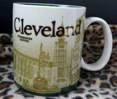 STARBUCKS COFFEE CLEVELAND GLOBAL ICON CITY MUG CUP 2011 GREEN FREE SHIP - Sold on eBay Nov, 11th 2018 for $49.99