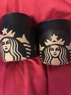 Starbucks 2011 Mermaid Matte Black Set Of 2 Mugs  - Sold on eBay Nov, 10th 2018 for $20.00