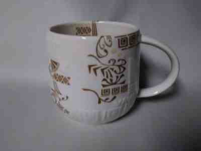 Starbucks 2012 Aztec Coffee Mug~ Gold/Embossed Design Three Regions 14 oz - Sold on eBay Nov, 17th 2018 for $7.85