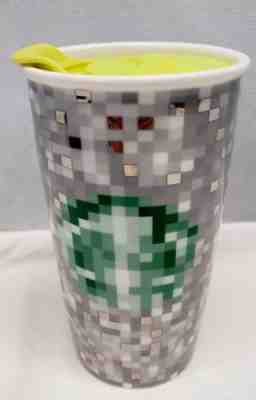 2012 STARBUCKS RODARTE Ceramic Pixel Travel Tumbler  Mug 12 oz Cup - Sold on eBay Nov, 17th 2018 for $13.99